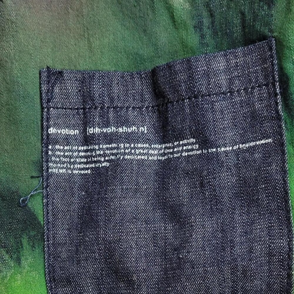 Preme Men’s XXL Tie‑Dye Button‑Up Denim Shirt Multi‑Color Cotton - Picture 5 of 5